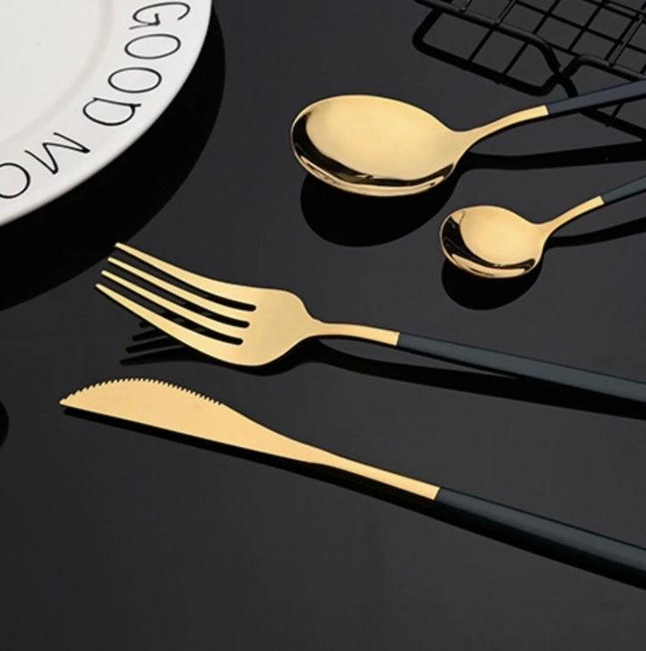 Stainless steel flatware set - HomeCompli