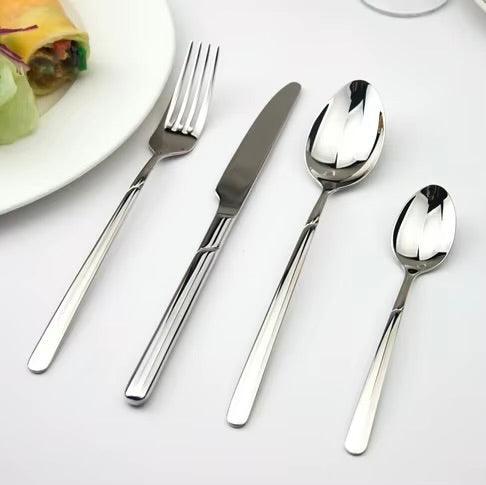 Stainless steel flatware set - HomeCompli