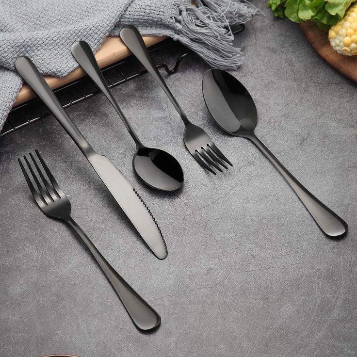 Stainless steel flatware set - HomeCompli