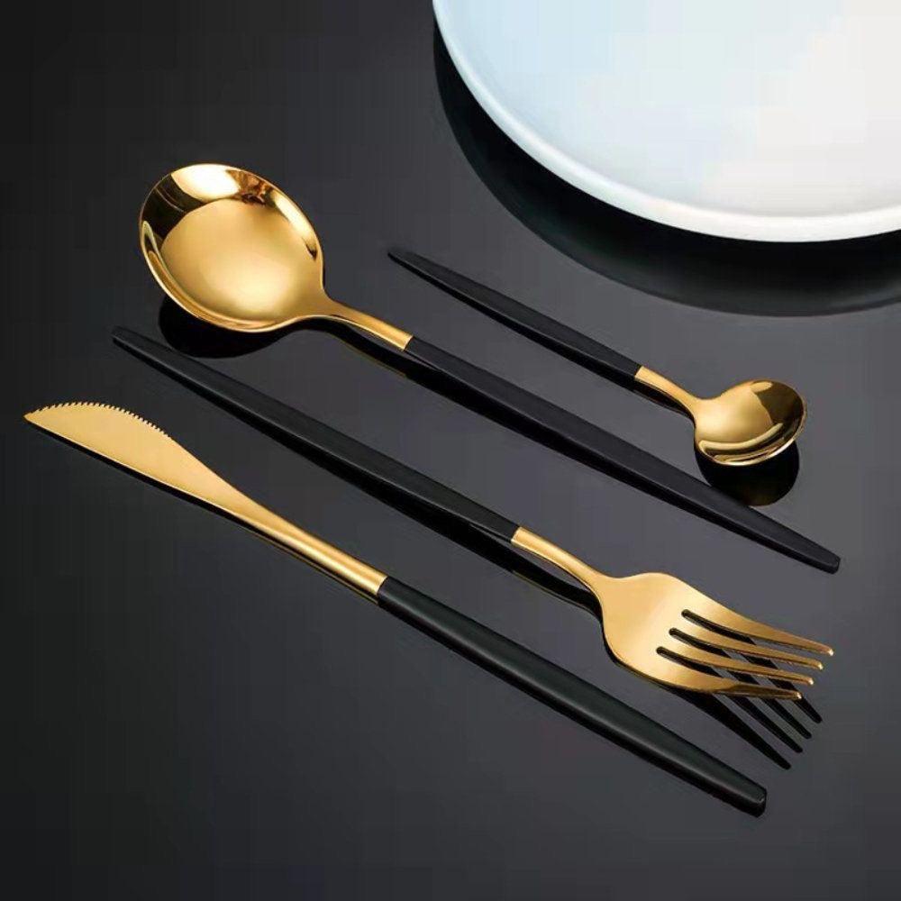 Stainless steel flatware set - HomeCompli