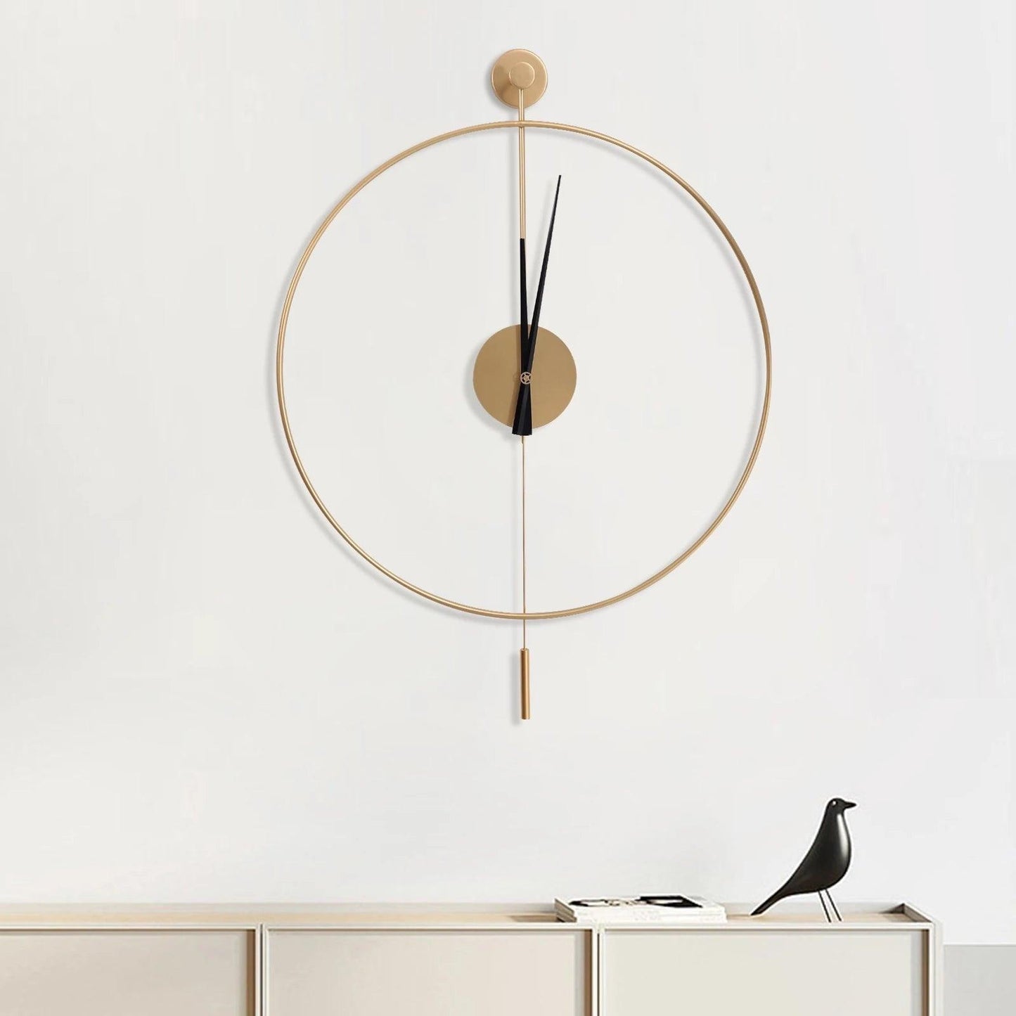 Round Clock in a Nordic Style - HomeCompli