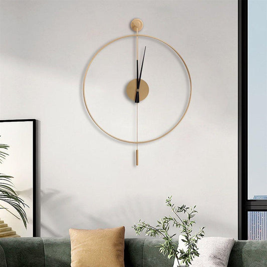 Round Clock in a Nordic Style - HomeCompli