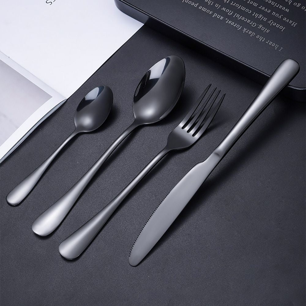 Black&Steel™ Stainless steel flatware set