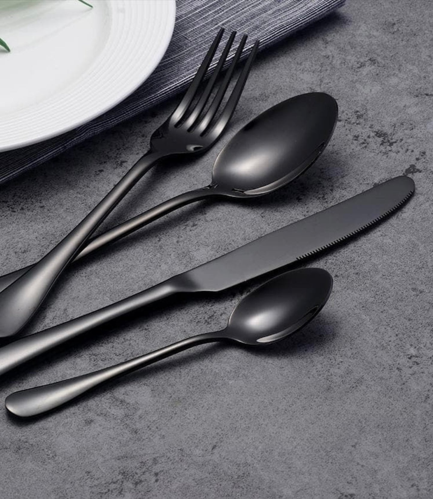 Black&Steel™ Stainless steel flatware set