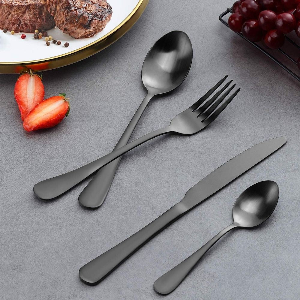 Black&Steel™ Stainless steel flatware set