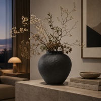 EIRA Textured Metal Vase